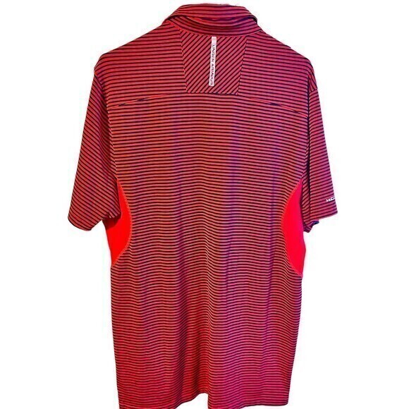 Armour Heat Gear Polo Shirt Men's Size MED. Loose Fit Red - Picture 4 of 4